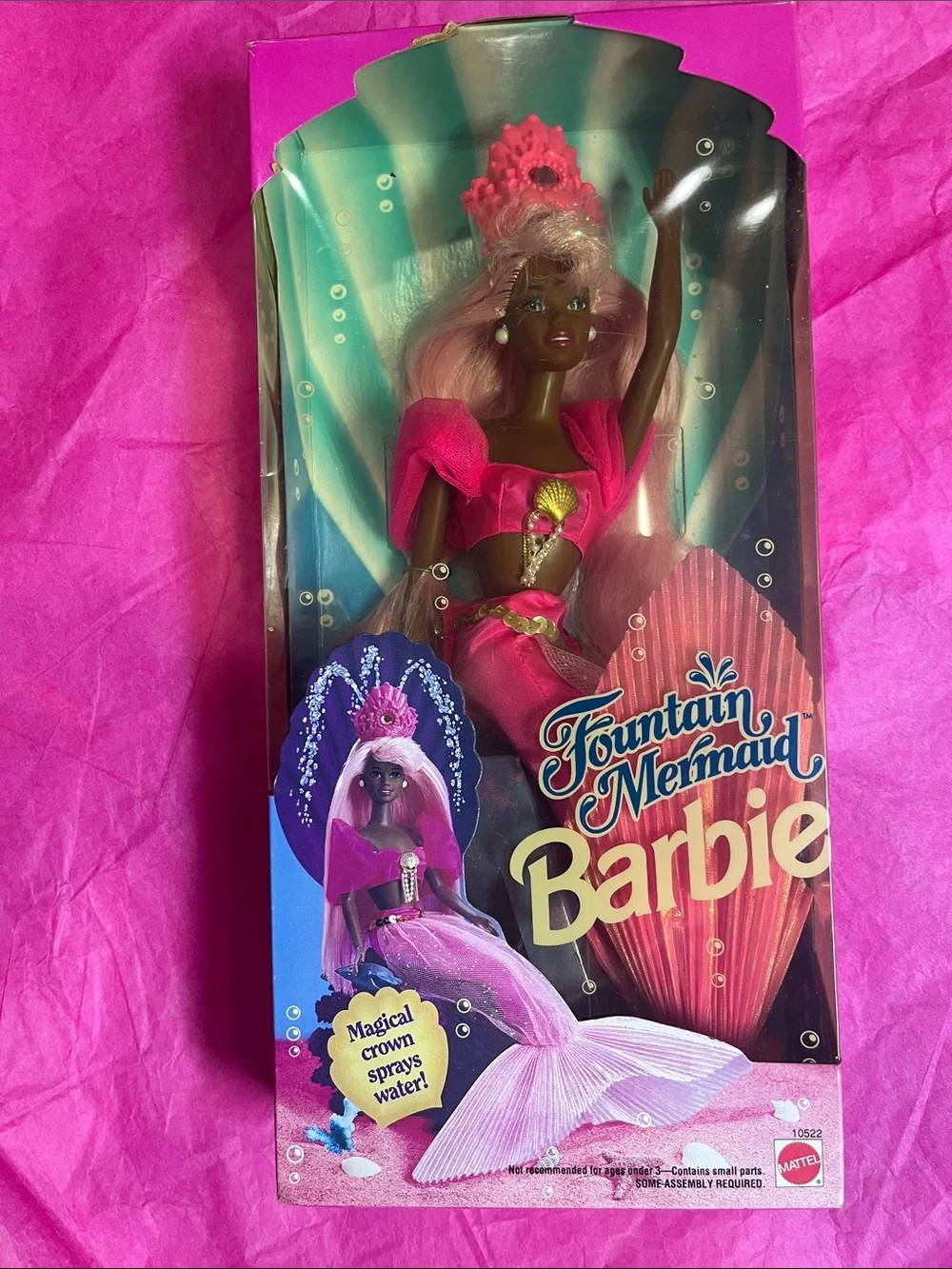 Vintage 1993 Fountain Mermaid Barbie African American NRFB